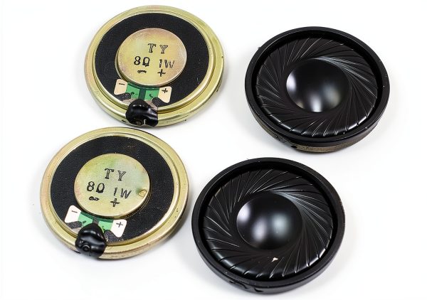 Magnet Speaker uxcell 1W 8Ω Miniature Silver 4-Pack-0
