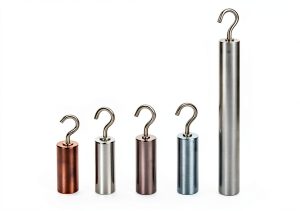 Hooked Metal Cylinders Set by EISCO – Copper, Tin, Aluminum, Zinc-0