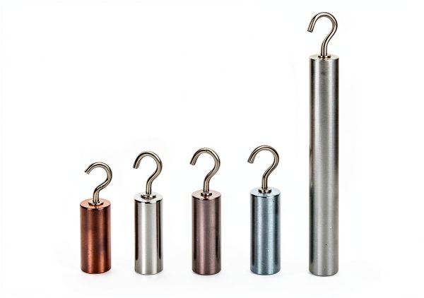 Hooked Metal Cylinders Set by EISCO – Copper, Tin, Aluminum, Zinc-0