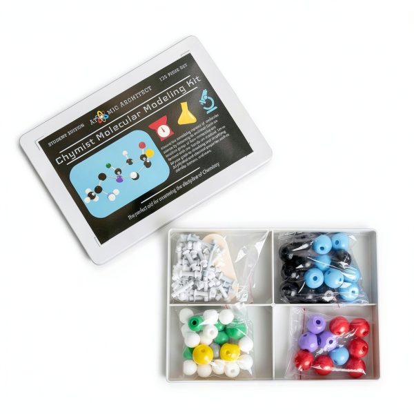 Molecular Model Kit 125-Piece Hidden Valley, Color‑Coded, Carrying-2