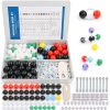 Swpeet 122 Pcs Organic Chemistry Molecular Model Student and Teacher Kit, Molecular Model Set for Inorganic & Organic Chemistry - 59 Atoms & 62 Links & 1 Short Link Remover Tool-0