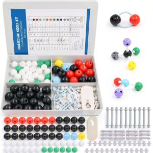 Swpeet 122 Pcs Organic Chemistry Molecular Model Student and Teacher Kit, Molecular Model Set for Inorganic & Organic Chemistry - 59 Atoms & 62 Links & 1 Short Link Remover Tool-0