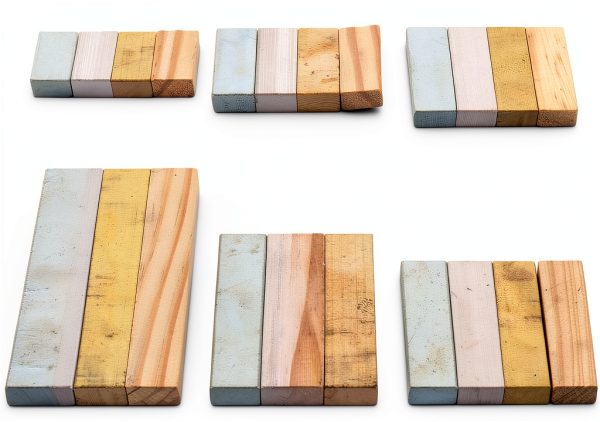 24Pcs Material Density Kits Pssopp Copper Aluminum Iron Wood Cubes-0