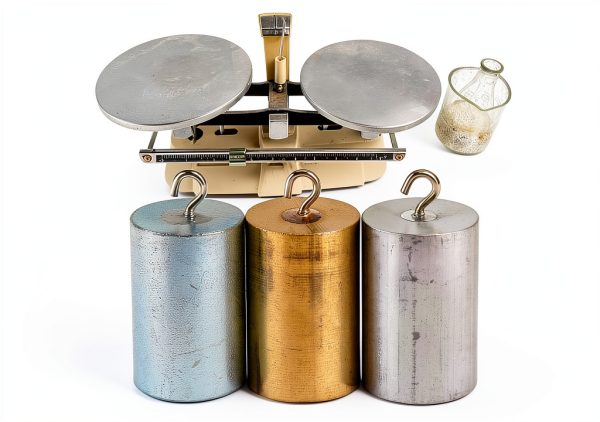 Metal Cylinders Set Tyenaza 3Pcs Copper Iron Aluminium Density Blocks-4