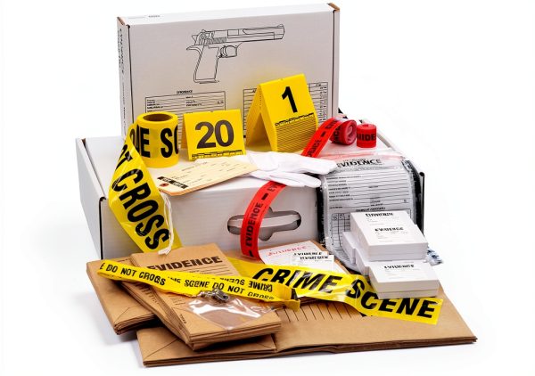 Crime Scene Forensic Supply Kit Classroom – Evidence Bags Tape Labels-0