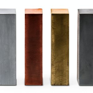 Metal Block Set by EISCO 4 piece Brass Aluminum Steel and Copper-0
