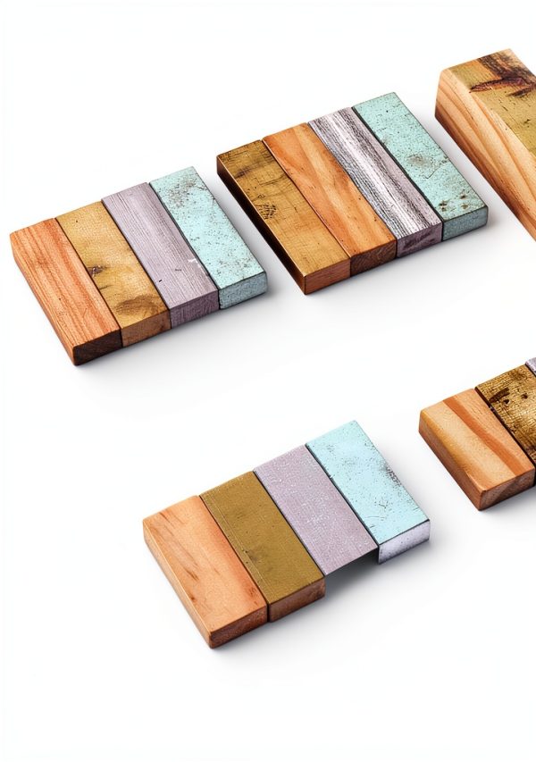 24Pcs Material Density Kits Pssopp Copper Aluminum Iron Wood Cubes-8