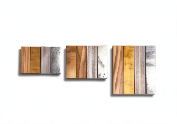 24Pcs Material Density Kits Pssopp Copper Aluminum Iron Wood Cubes-5
